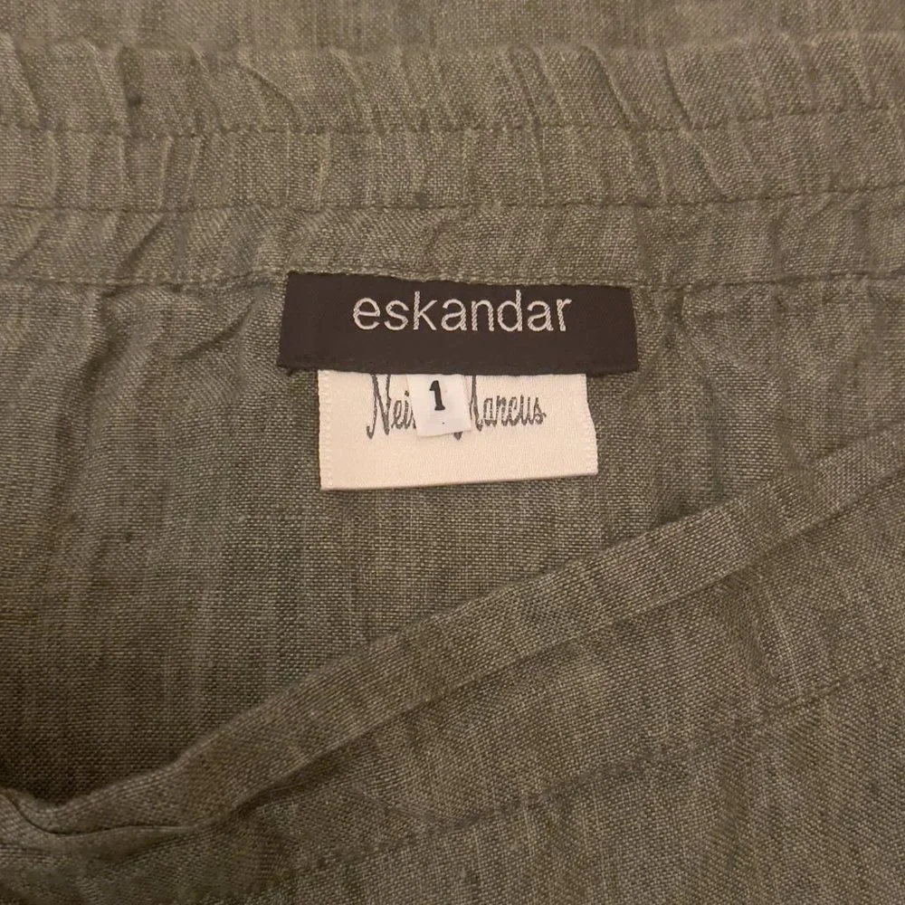 Eskandar Neiman Marcus Long Maxi Skirt Front Pockets Made in England Size 1